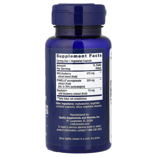 Life Extension, Blueberry Extract and Pomegranate, 60 Vegetarian Capsules