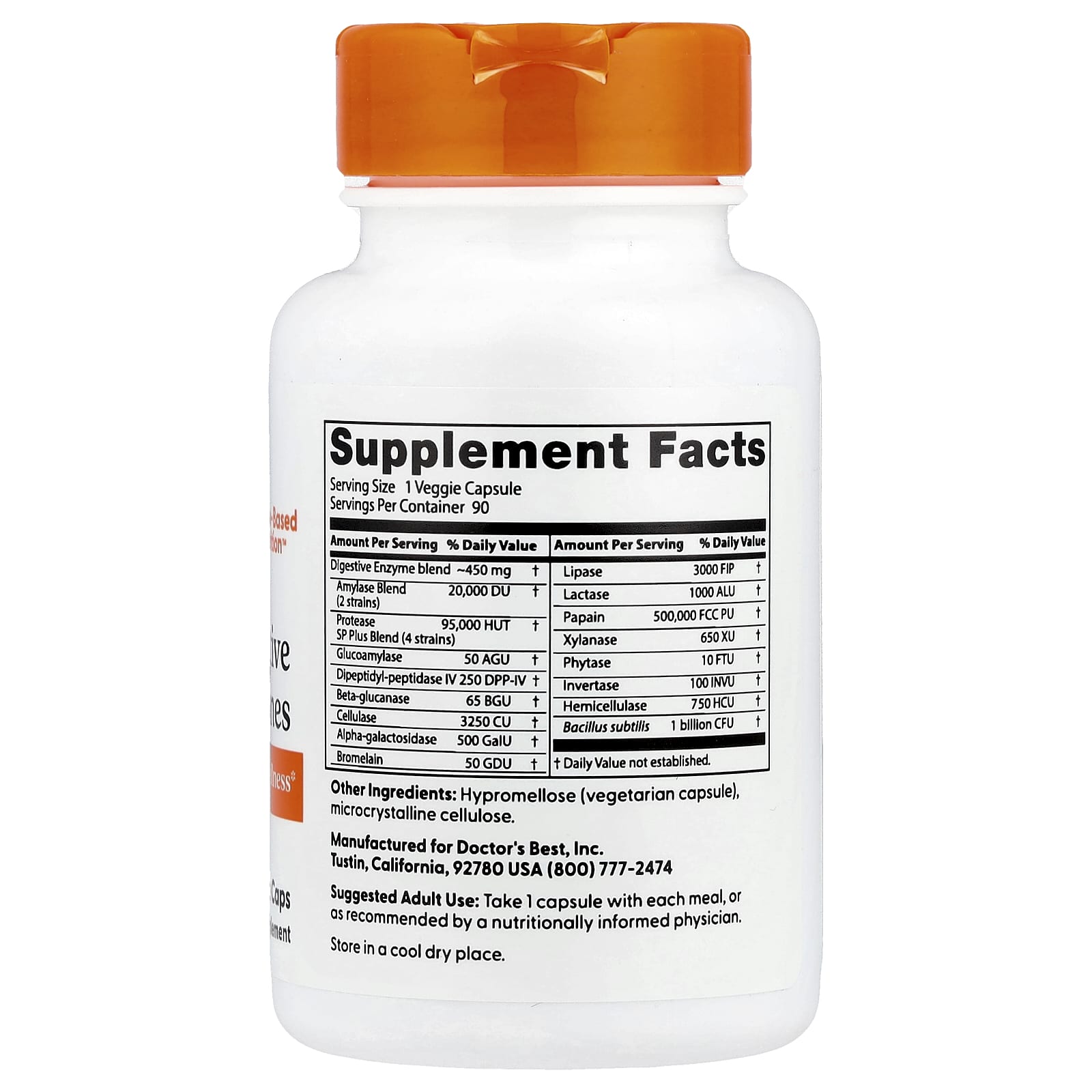 Doctor's Best, Digestive Enzymes, 90 Veggie Caps