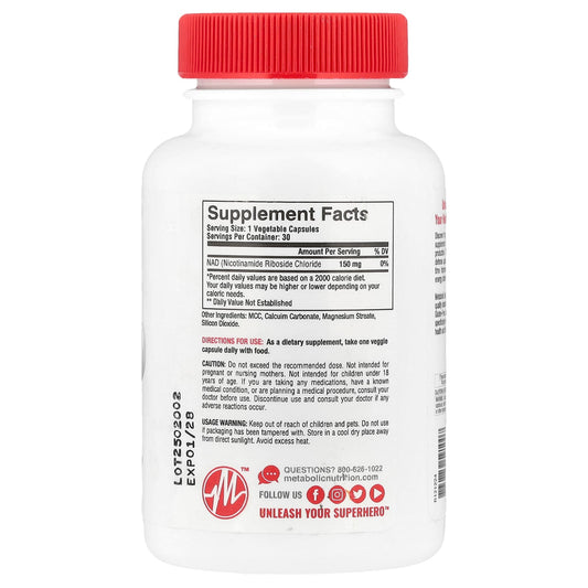 Metabolic Nutrition, NAD DAILY™, Anti-Aging Cellular Rejuvenator, 30 Capsules
