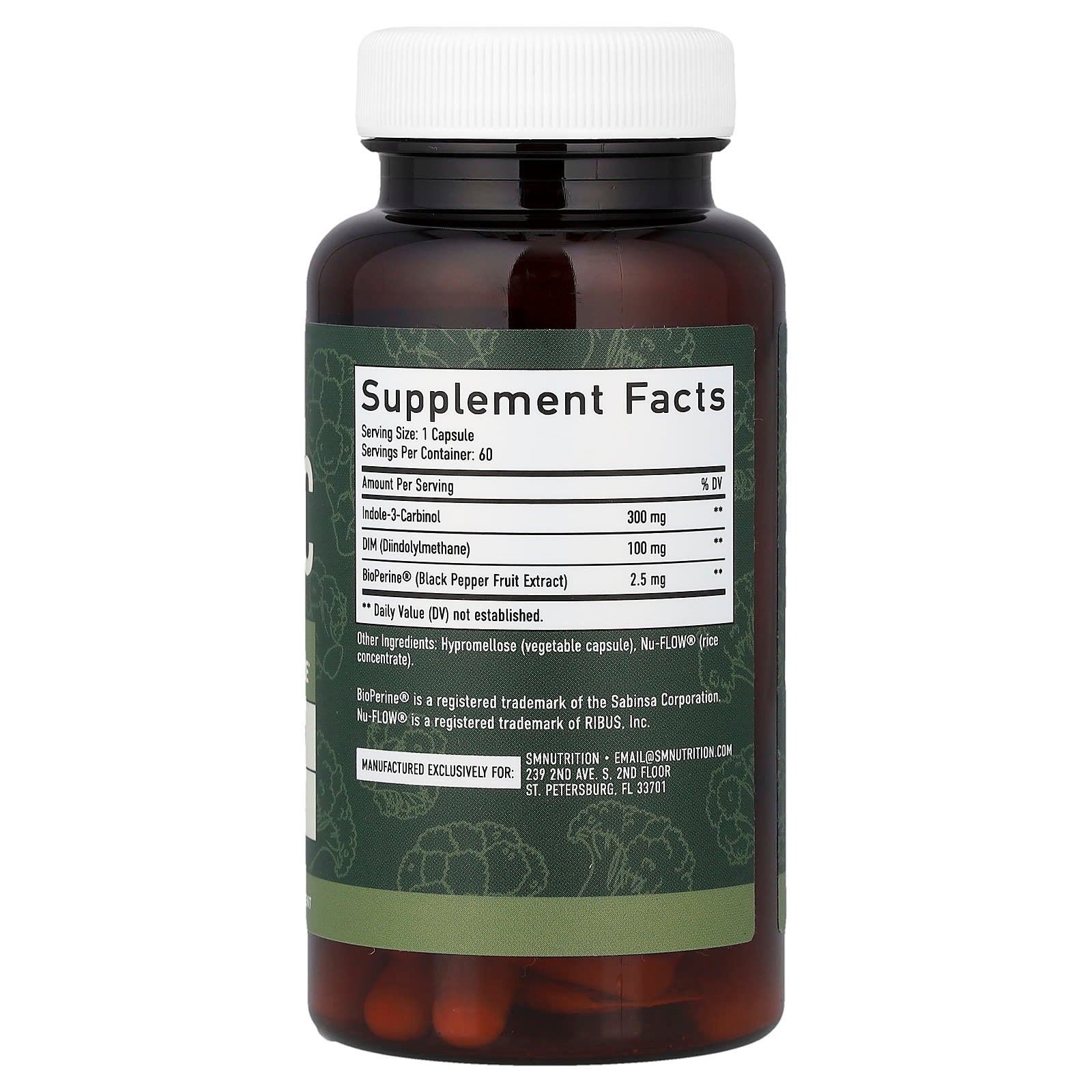SMNutrition, DIM + I3C, 60 Capsules