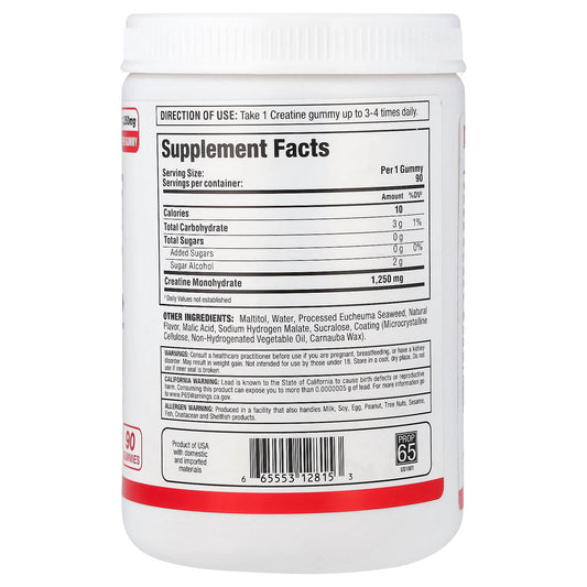 ALLMAX, Creatine Gummies, Raspberry Lemonade, 1,250 mg, 90 Gummies