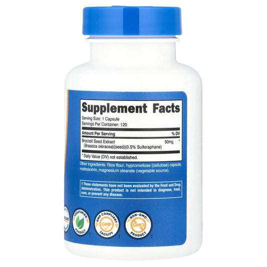 Nutricost, Sulforaphane Glucosinolate, 50 mg, 120 Capsules