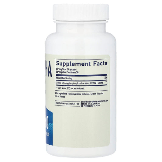 SMNutrition, Alpha-GPC, 60 Capsules (300 mg per Capsule)