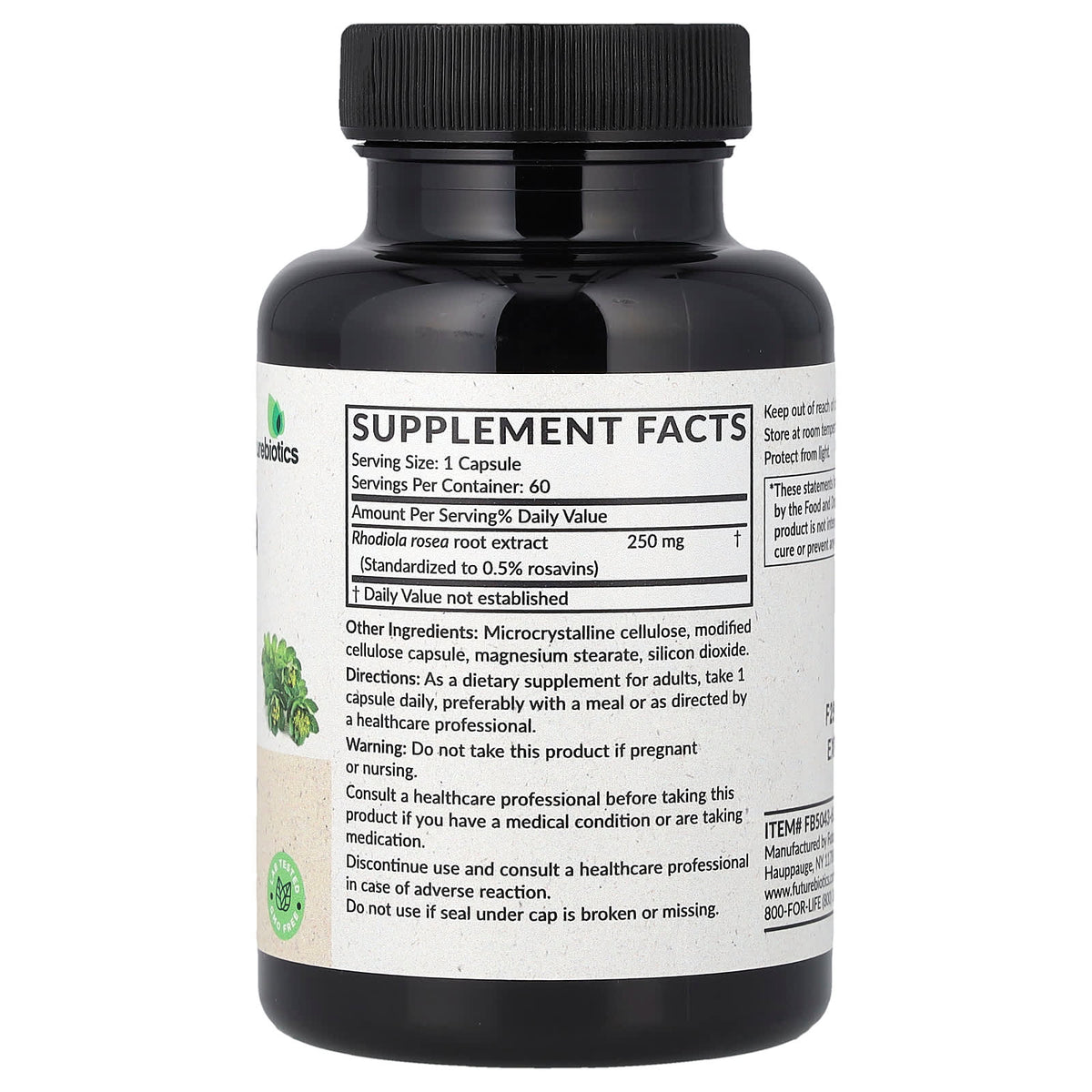 Futurebiotics Rhodiola Rosea 60 Vegetarian Capsules