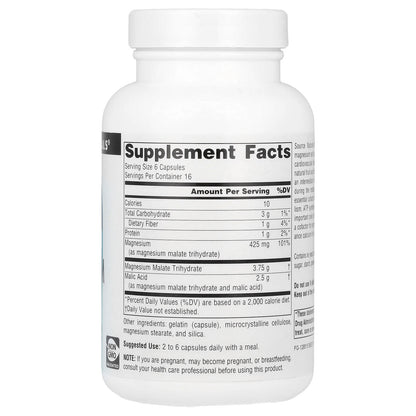 Source Naturals Magnesium Malate 100 Capsules