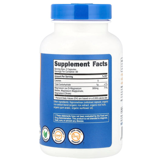 Nutricost, Triple Magnesium Complex, 120 Capsules (150 mg per Capsule)