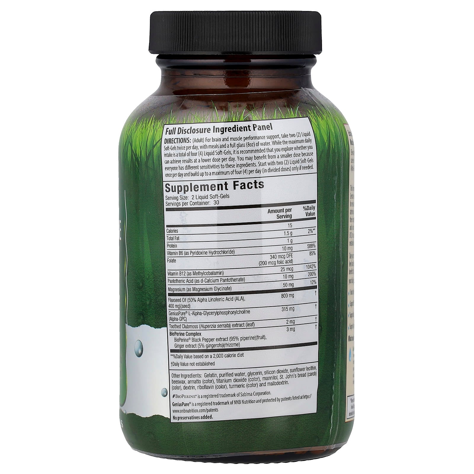 Irwin Naturals, Alpha-Choline, 60 Liquid Capsules