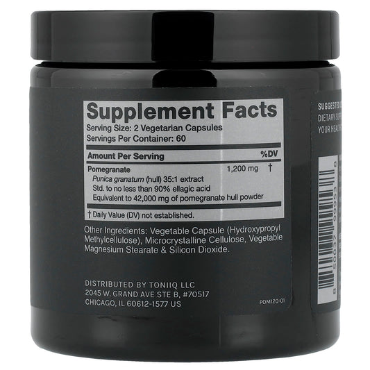 Toniiq, Pomegranate Extract, 120 Capsules (600 mg per Capsule)