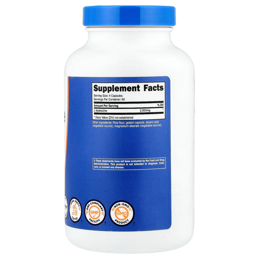 Nutricost, L-Isoleucine, 240 Capsules (500 mg per Capsule)