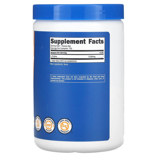 Nutricost, L-Proline, Unflavoured, 8.8 oz (250 g)