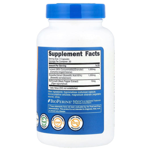Nutricost, Turmeric + Boswellia, 90 Capsules