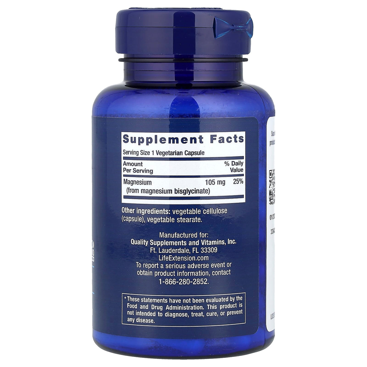 Life Extension Magnesium Glycinate 105 mg 90 Caps