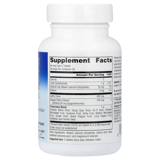Planetary Herbals, CholestGar™ Garlic Guggul Compound, 60 Tablets