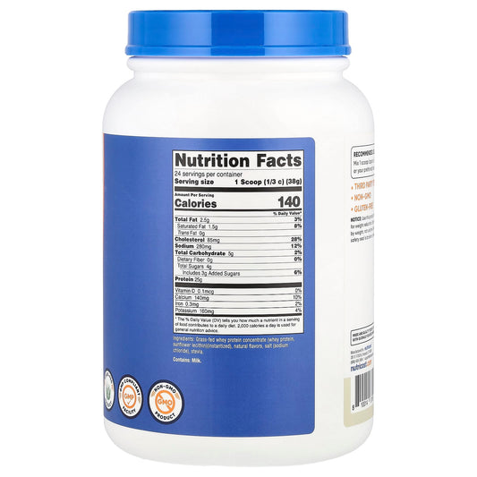 Nutricost, Grass-Fed Whey Protein, Vanilla, 2 lb (907 g)