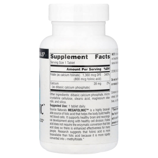 Source Naturals, MegaFolinic™, 800 mcg, 240 Tablets