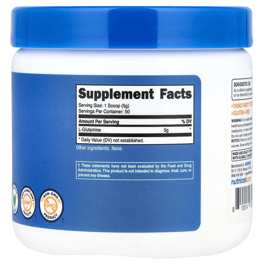 Nutricost, L-Glutamine, Unflavored, 8.9 oz (250 g)