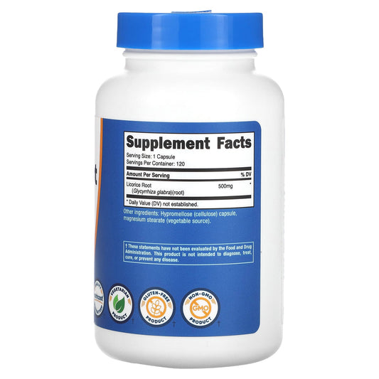 Nutricost, Liquorice Root, 500 mg, 120 Capsules