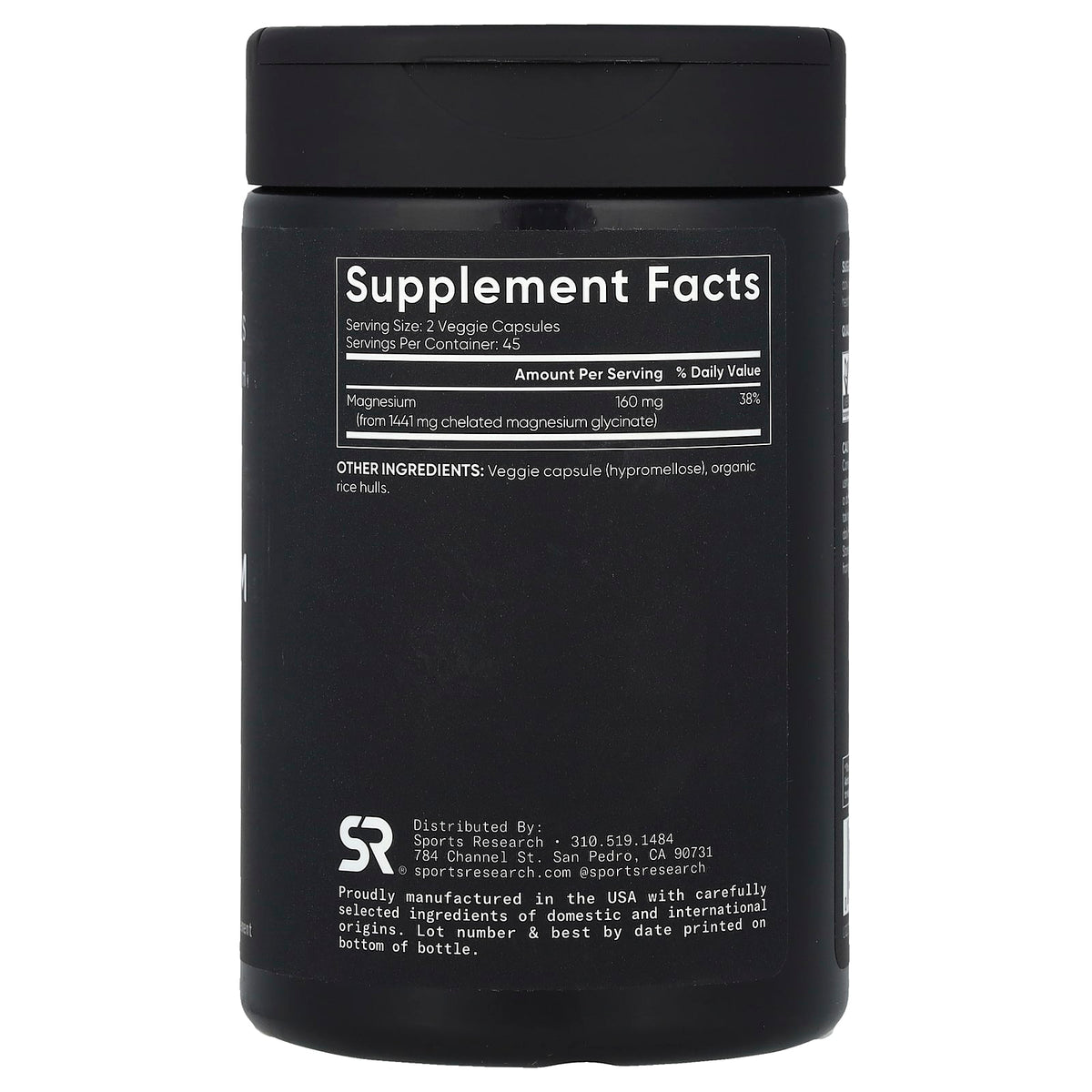 Sports Research Magnesium Glycinate 80 mg 90 Veg Caps