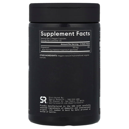 Sports Research Magnesium Glycinate 80 mg 90 Veg Caps
