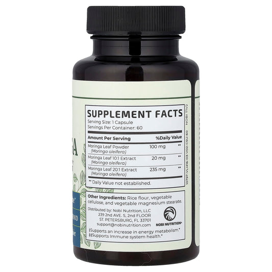 Nobi Nutrition, Pure Moringa, 5,000 mg, 60 Capsules