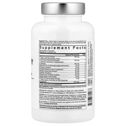 Codeage, Amen, Brain Memory, 60 Veg Capsules