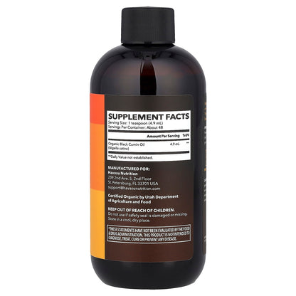 Havasu Nutrition, Organic Black Seed Oil, Unflavoured, 8 fl oz (236 ml)