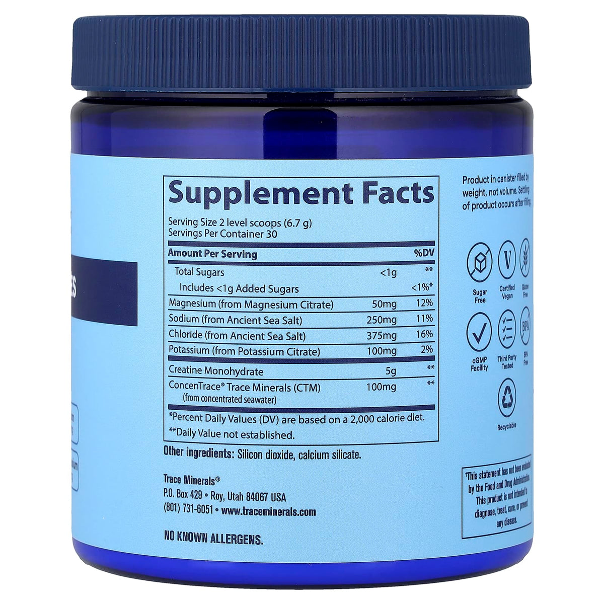 Trace Creatine + Electrolytes Hydration 7.09 oz (201 g)