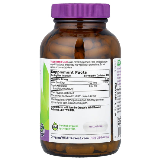 Oregon's Wild Harvest, Organic Kelp, 180 Organic Vegan Capsules