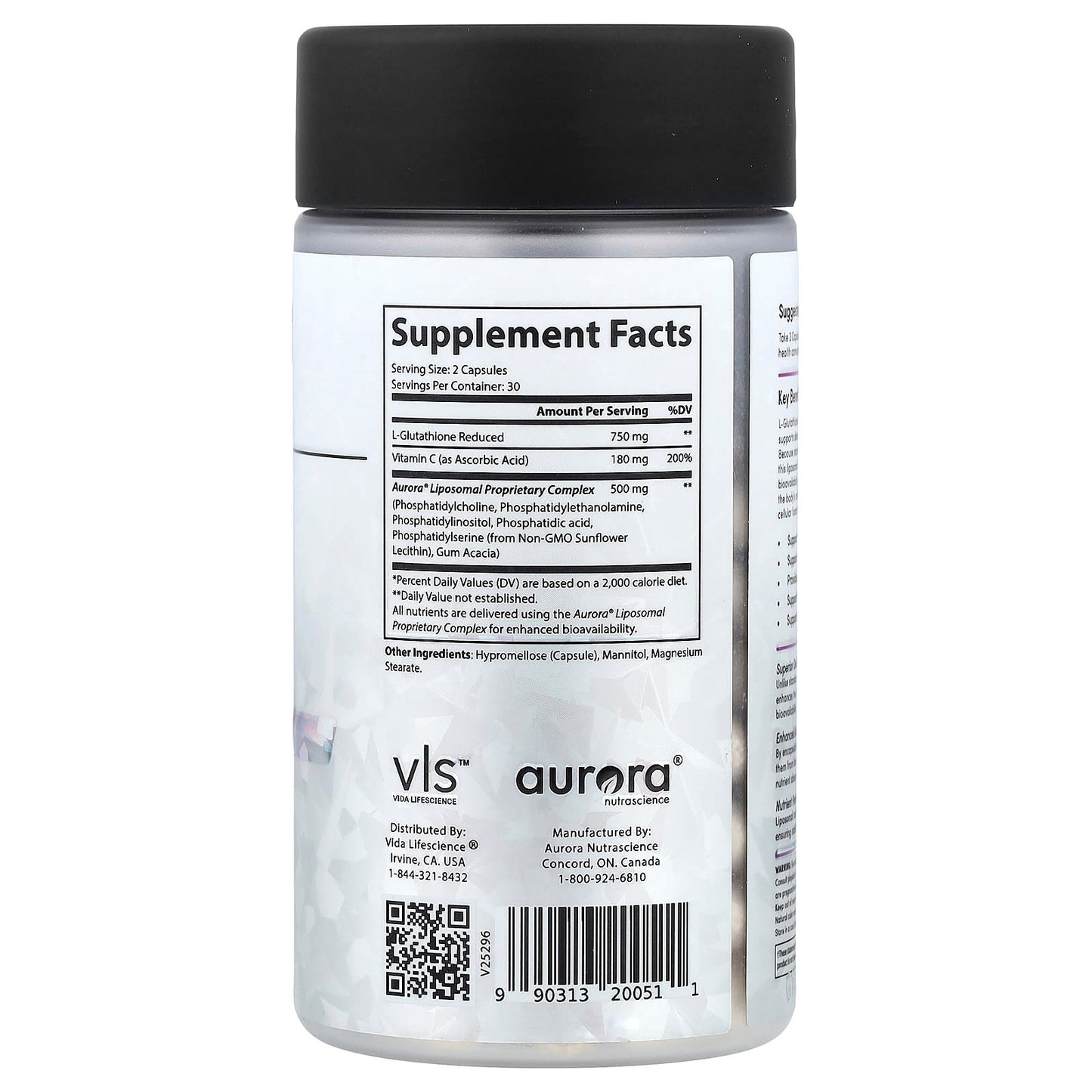 Aurora Nutrascience, Glutathione, 60 Capsules