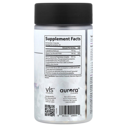 Aurora Nutrascience, Glutathione, 60 Capsules
