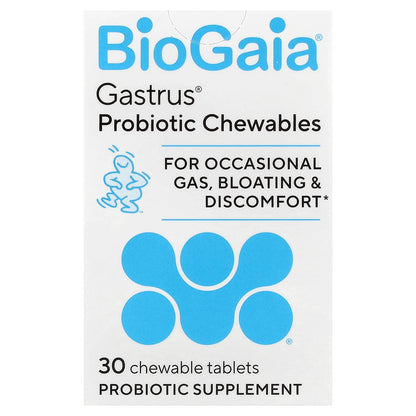 BioGaia, Gastrus, Probiotic Chewables, 30 Chewable Tablets