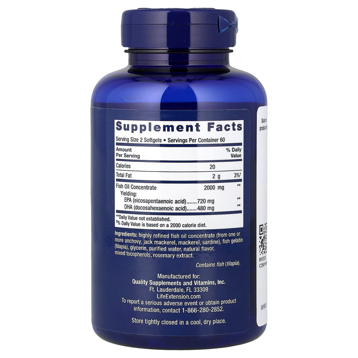 Life Extension, Mega EPA/DHA, 120 Softgels