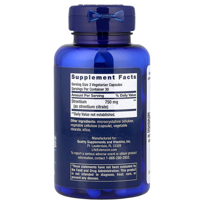 Life Extension Strontium Caps 250 mg 90 Veg Caps