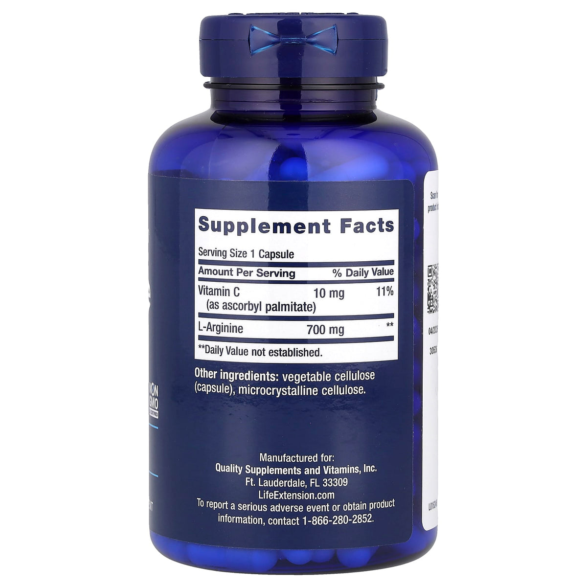 Life Extension L-Arginine 700 mg 200 Caps