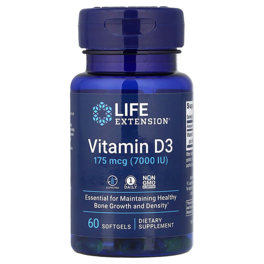 Life Extension Vitamin D3 175 mcg 60 Softgels