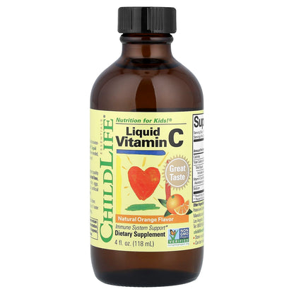 ChildLife, Essentials, Liquid Vitamin C, Natural Orange, 4 fl oz (118.5 ml)