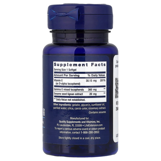 Life Extension, Gamma E Mixed Tocopherols, 60 Softgels