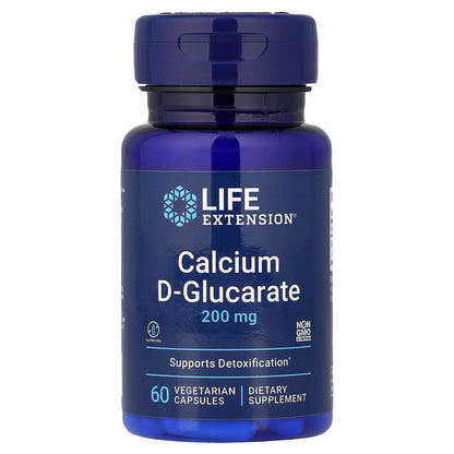 Life Extension, Calcium D-Glucarate, 200mg, 60 Vegetable Capsules
