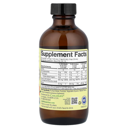 ChildLife, Essentials, Liquid Vitamin C, Natural Orange, 4 fl oz (118.5 ml)