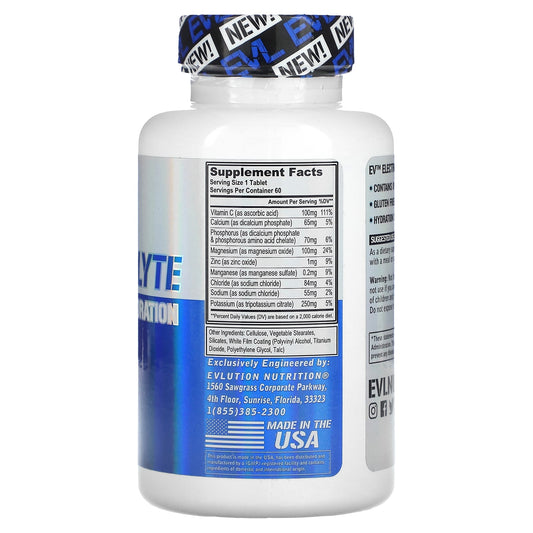 EVLution Nutrition Electrolyte Volumising Hydration 60 Tablets