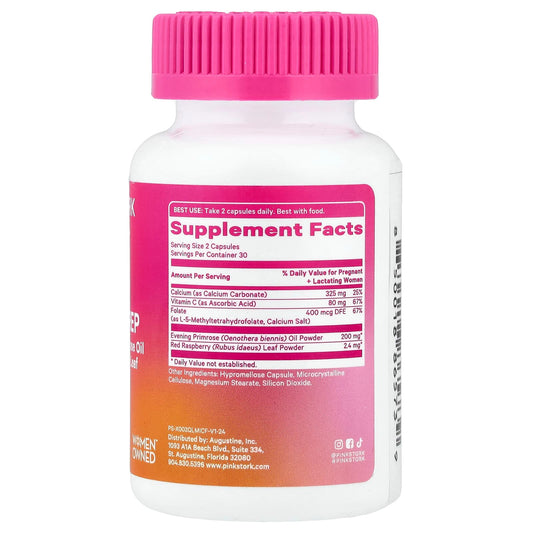 Pink Stork, Labour Prep, 60 Capsules