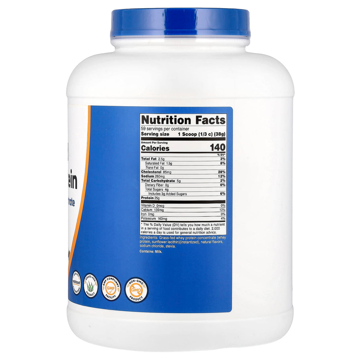 Nutricost, Grass-Fed Whey Protein, Vanilla, 5 lbs (2,268 g)