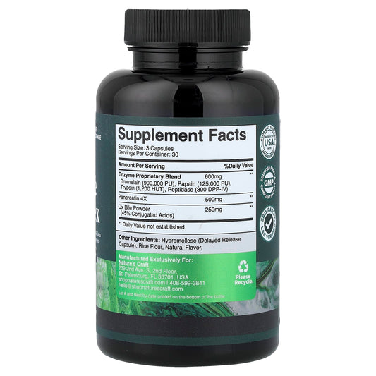 Nature's Craft, Ox Bile Complex, 90 Capsules