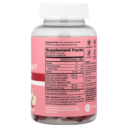 Flat Tummy Keto ACV Gummies, Natural Apple 60 Gummies