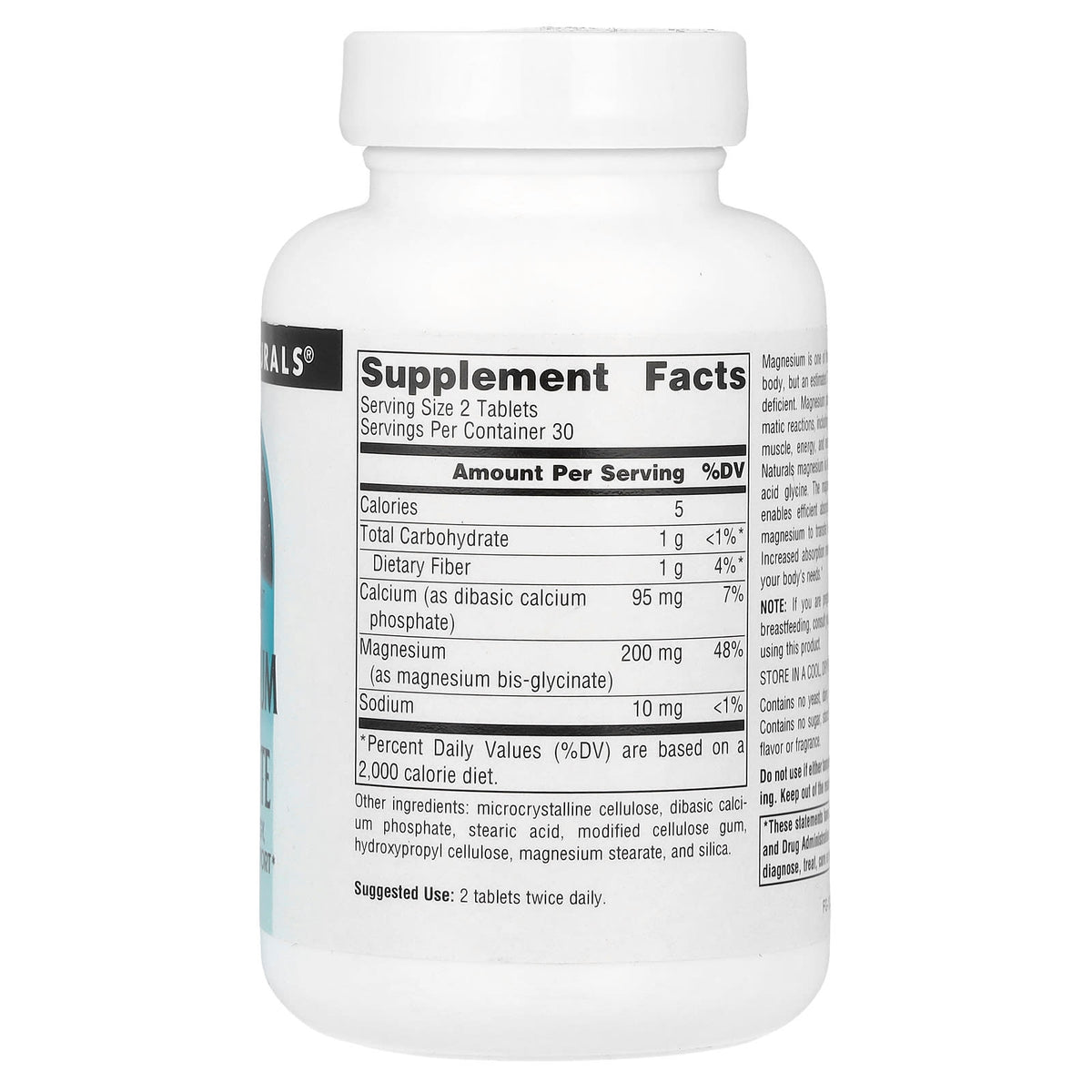 Source Naturals Magnesium Glycinate 60 Tabs