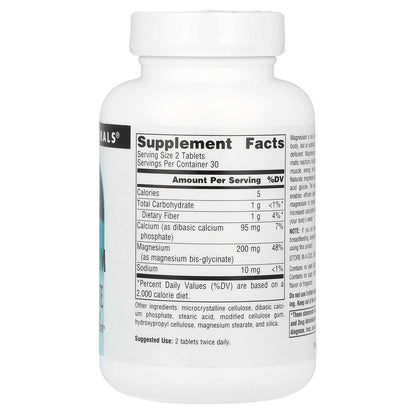 Source Naturals Magnesium Glycinate 60 Tabs