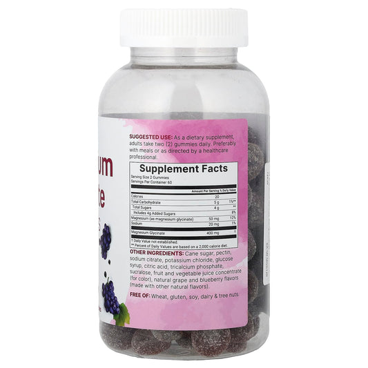 Micro Ingredients Magnesium Glycinate 200 mg 120 Gummies