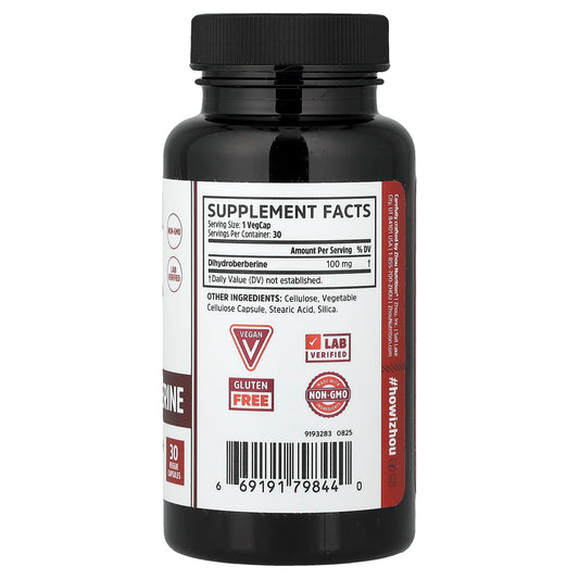 Zhou Nutrition, Dihydroberberine, 30 Veggie Capsules (100 mg per Capsule)