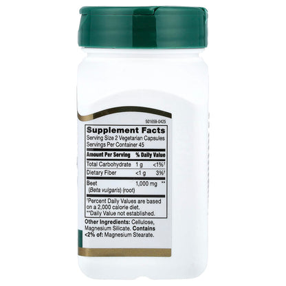 21st Century, Beetroot, 90 Capsules (500 mg per Capsule)