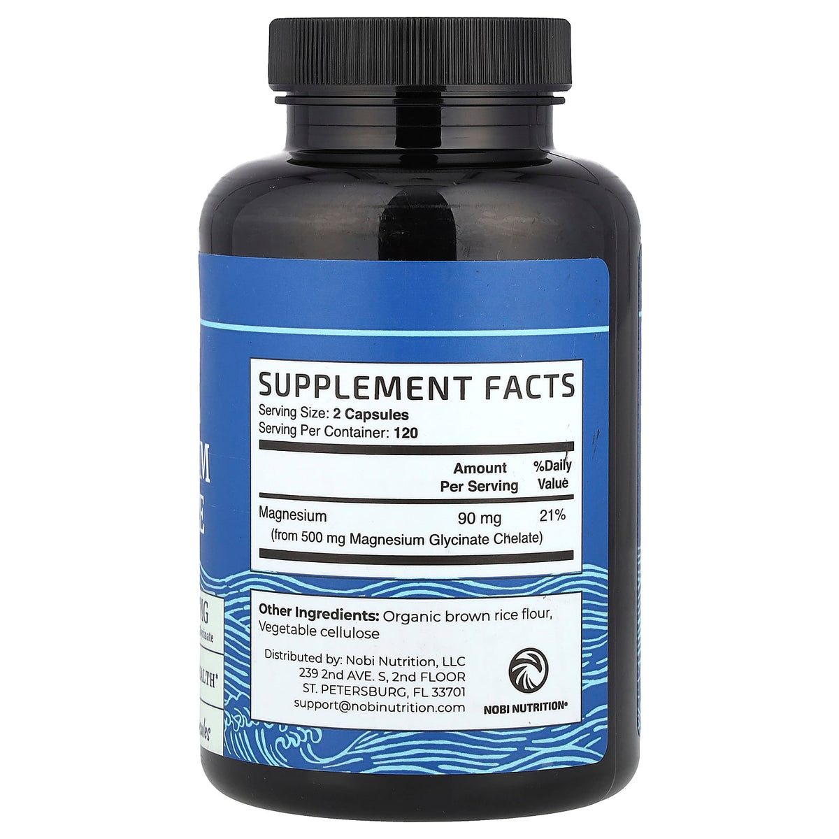 Nobi Nutrition Magnesium Glycinate 250 mg per Capsule